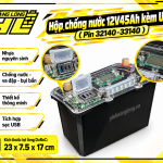 Hộp Chống Nước 12V 45Ah Tích Hợp Mạch Sạc USB Và Đèn LED