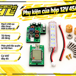 Hộp Chống Nước 12V 45Ah Tích Hợp Mạch Sạc USB Và Đèn LED
