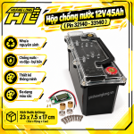 Hộp Pin Chống Nước Tuyệt Đối 30ah - 45ah Đầy Đủ Phụ Kiện