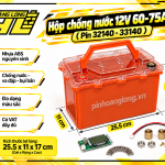 Hộp Pin Chống Nước Tuyệt Đối 60Ah - 75Ah - Đầy Đủ Phụ Kiện