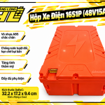 Hộp Pin Xe Điện 16S1P (48V15Ah) – Vỏ Nhựa ABS Chống Nước