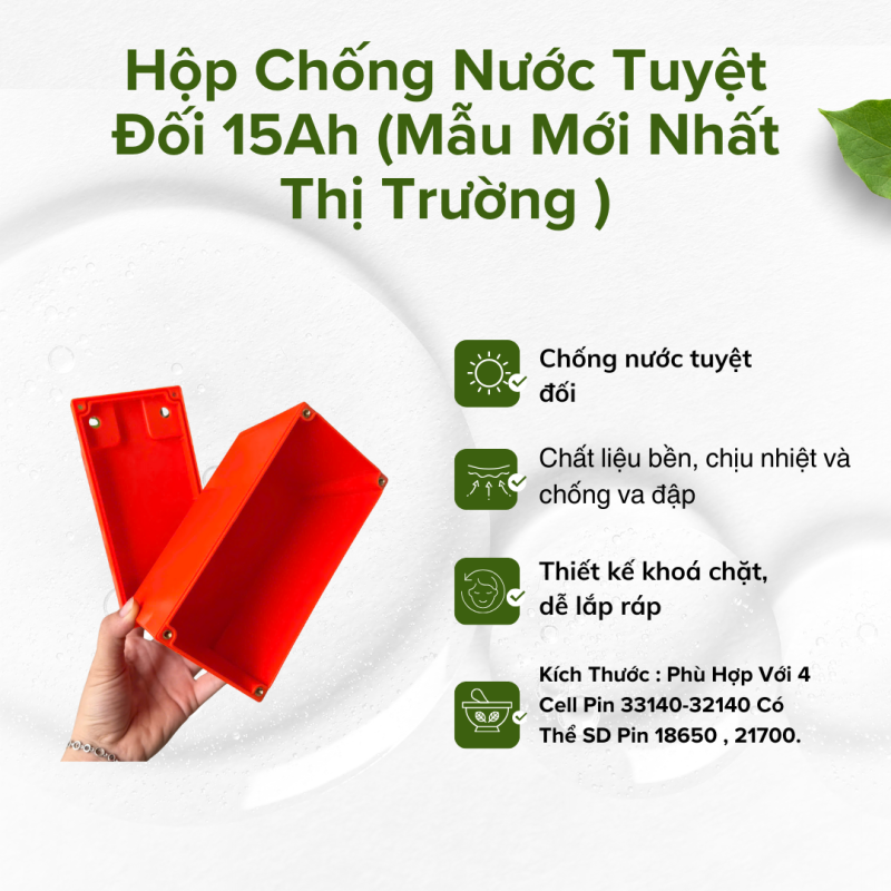 Hộp Chống Nước Tuyệt Đối 15ah ( Mẫu Mới Nhất Thị Trường )