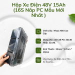 Hộp Xe Điện  48V 15AH ( 16S - 1P Nắp PC  Mẫu Mới Nhất )