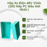 Hộp Xe Điện  48V 15AH ( 16S - 1P Nắp PC  Mẫu Mới Nhất )
