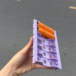 KHAY CÂN BẰNG  21700  màu tím ( KHAY 6 Cell )  ( Bao Gồm Chốt Đồng Mạ NiKen )