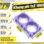 Khung Pin 18650 Loại 1×2 – Khung Nhựa Cố Định Cell Pin Lithium