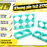 Khung Pin 21700 Loại 1×2 – Khung Nhựa Cố Định Cell Pin Lithium