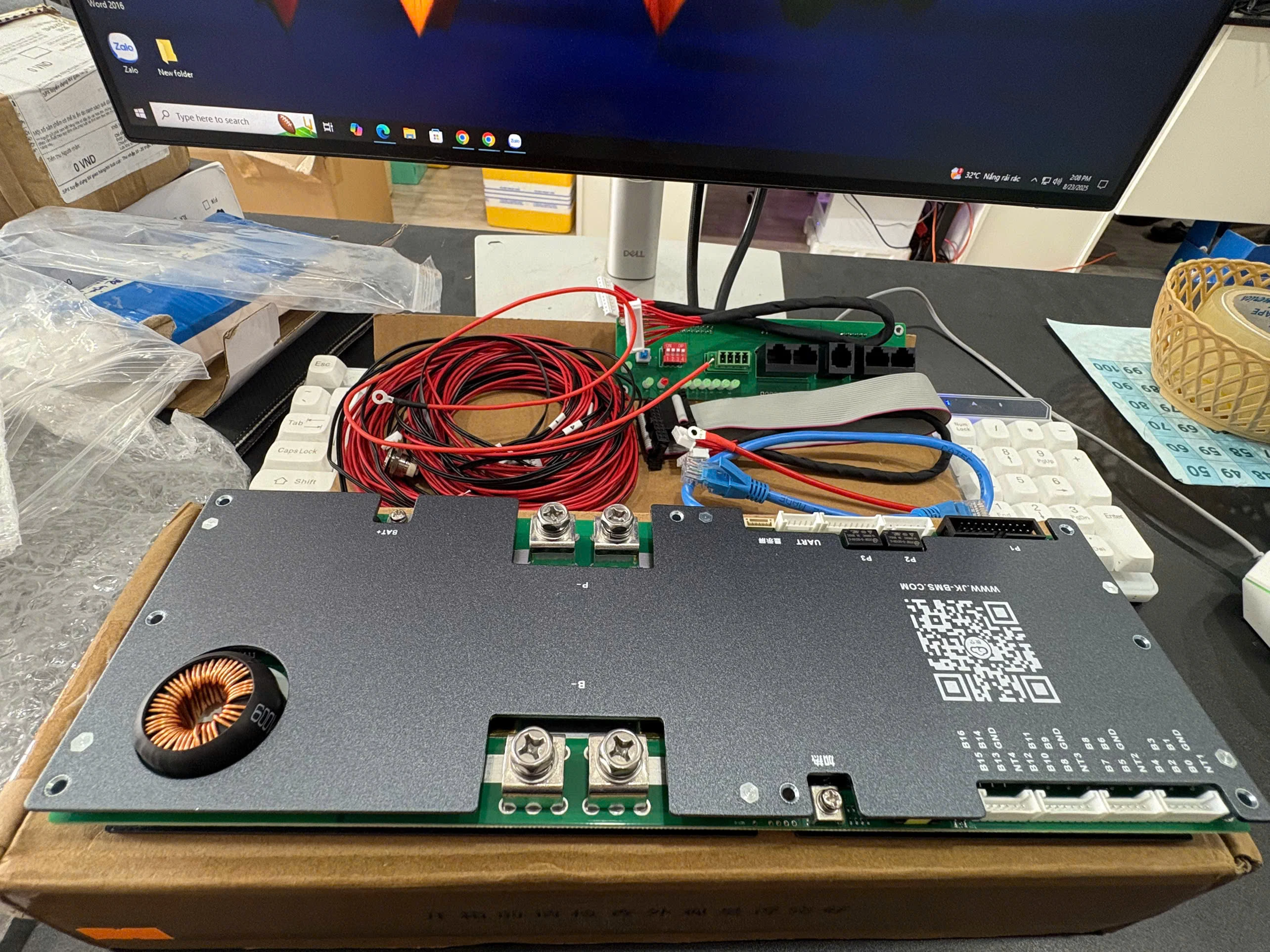 Mạch JK BMS 8S-16S 150A Cân Bằng Chủ Động 1A, Giao Tiếp Thông Minh Đa Năng