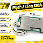 Mạch BMS 2 Tầng 120a Sạc Sả Chung Cổng (3s/4s)