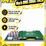 Mạch BMS 300A Bảo Vệ Pin Hệ 4S THCB Chủ Động 6A 16FET 9 Chân
