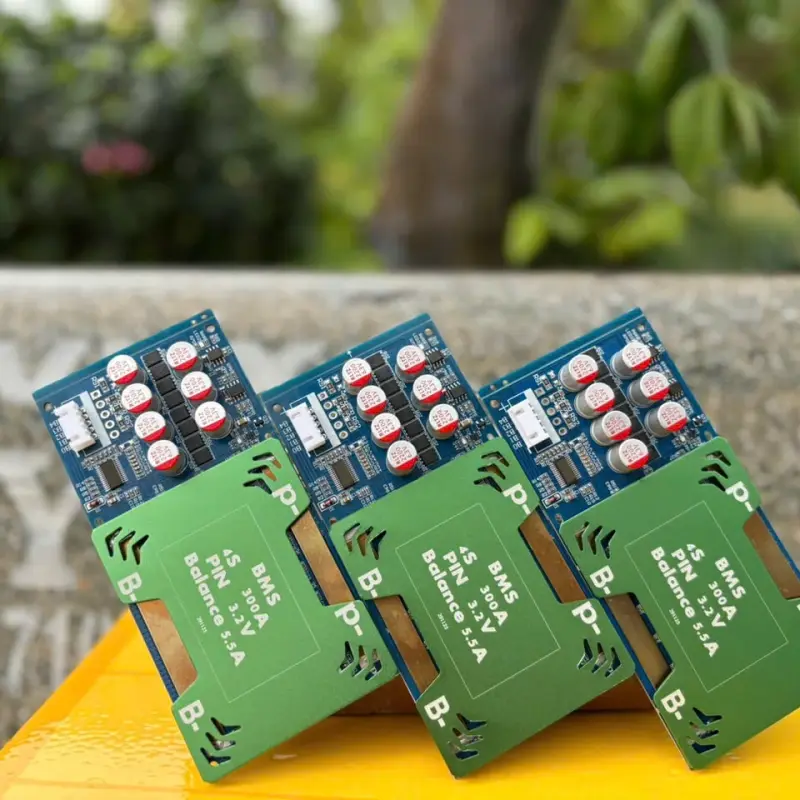 Mạch BMS 300A Bảo Vệ Pin Hệ 4S THCB Chủ Động 6A 16FET 9 Chân