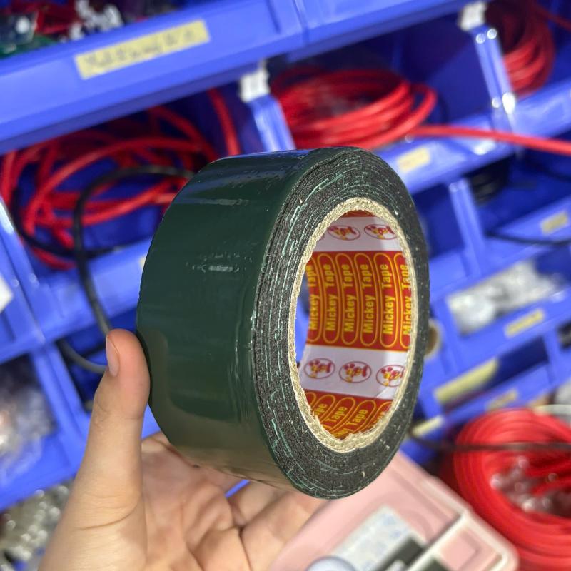 Băng Keo Xốp 2 Mặt Màu Xanh 4.5cm – Keo Dán Chắc, Bóc Nhanh, Bền Lâu
