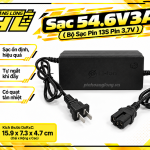 Sạc 54.6V 3A – Bộ Sạc Pin Li-ion 13S (Pin 3.7V)