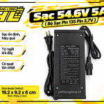 Sạc 54.6V 5A – Bộ Sạc Pin Lithium-ion 13S (Pin 3.7V)