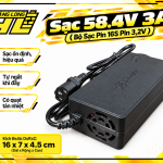 Sạc 58.4V 3A – Bộ Sạc Pin LiFePO4 16S (Pin 3.2V