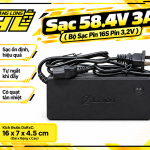 Sạc 58.4V 3A – Bộ Sạc Pin LiFePO4 16S (Pin 3.2V