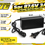 Sạc 87.6V 3A – Bộ Sạc Pin LiFePO4 24S (Pin 3.2V)