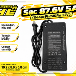 Sạc 87.6V 5A – Bộ Sạc Pin LiFePO4 24S (Pin 3.2V) – Tự Ngắt Khi Đầy