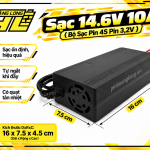 Sạc Pin LiFePO4 14.6V 10A Cho Pin Sắt 3,2V – Bộ Sạc 4S Chống Ngược Đầu Cực